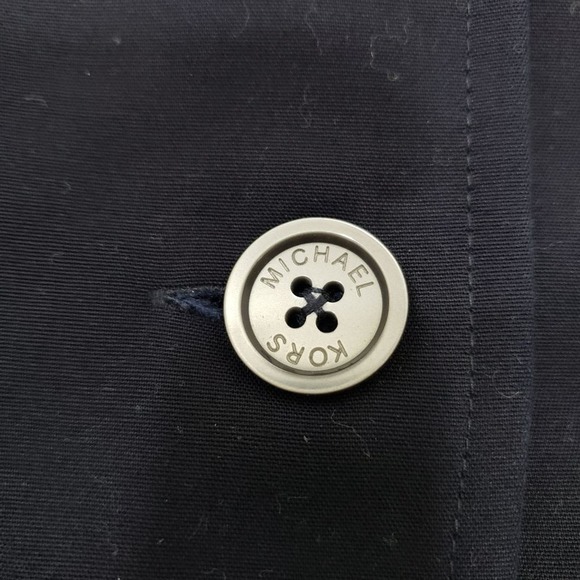 Michael Kors navy button up front belted skirt woman's size 4 - Picture 4 of 7